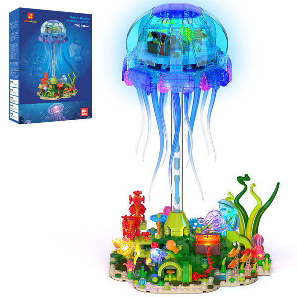 Jellyfish Light-Up Brick Set 70010 | 1130 + PCS | 10 LED Lights