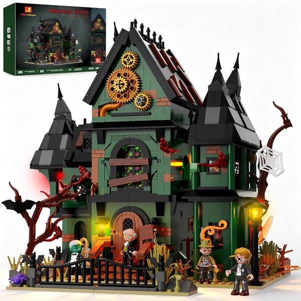 Haunted House Building Set 1002 | Spooky Mansion Brick Model | 2611 PCS