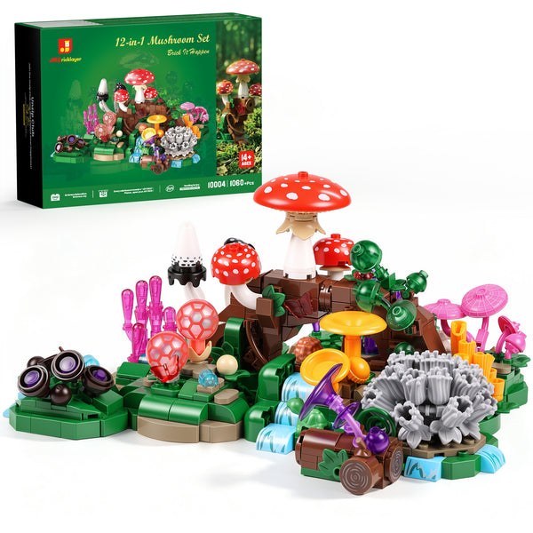 12 in 1 Mushroom Building Set 10004 | 1060+ PCS