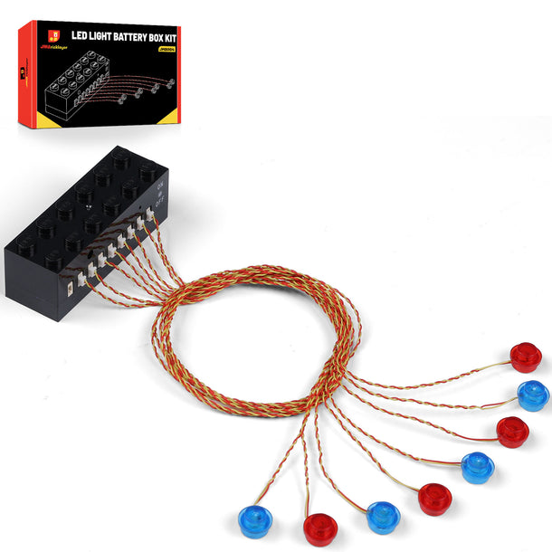 LED Light Kit Blue and Red Light-Sensing Bricks JMB004