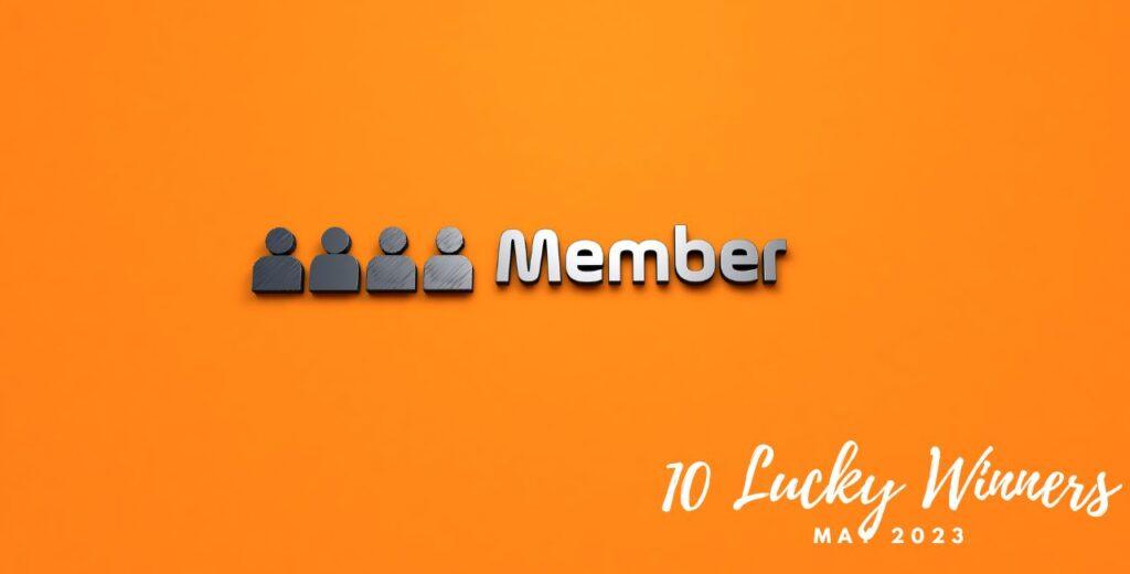 JMBricklayer JMB 2023 May Member benifts 10 Lucky Winners