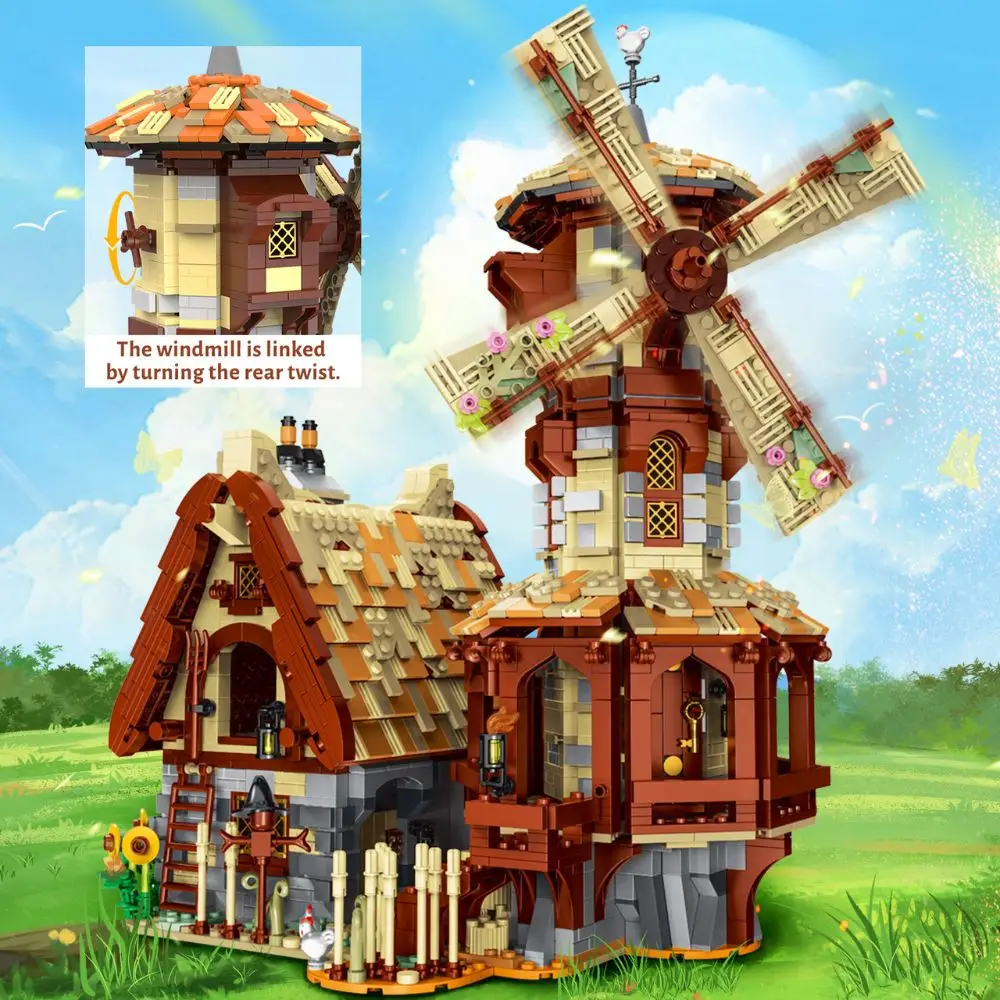 Medieval Town Windmills 30116 JMBricklayer Building Toys Shop