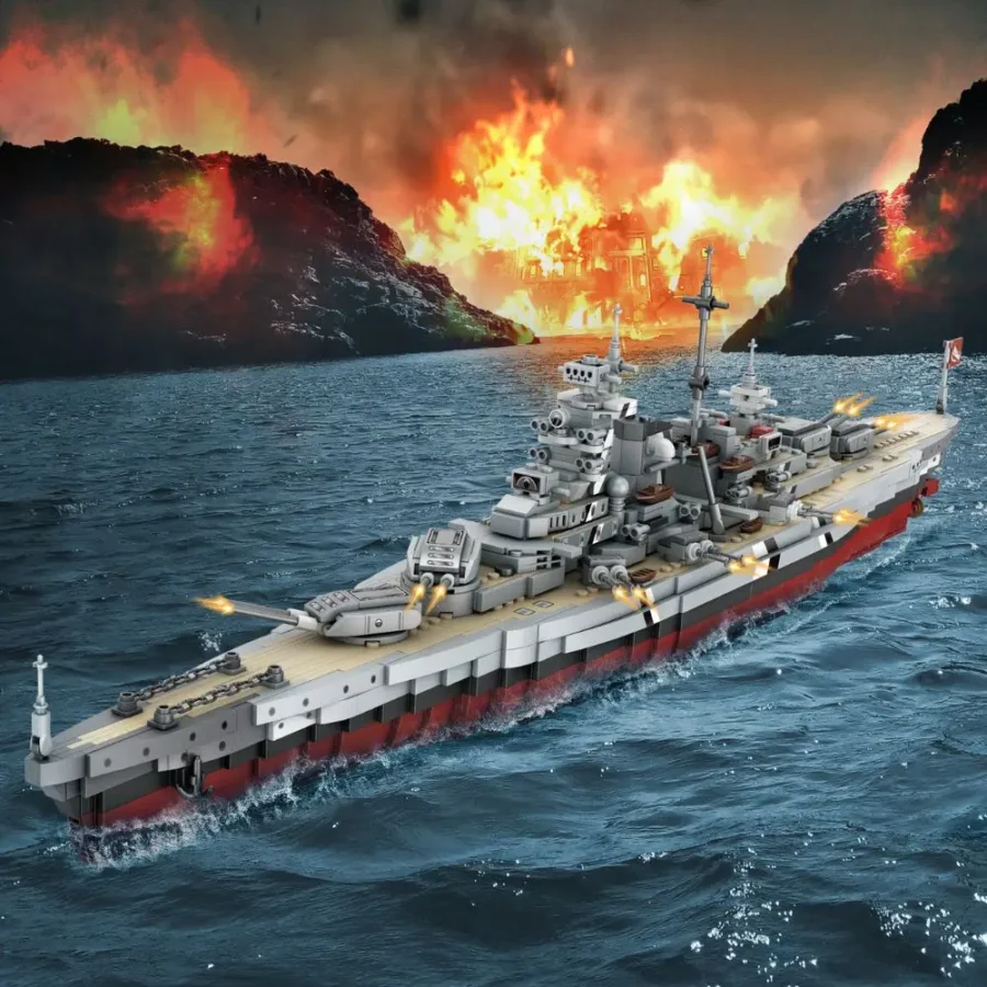 JMBricklayer Military World-Bismarck Class Battleship 60006 Brick Toys Set IMG4