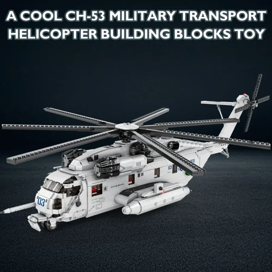 JMBricklayer Military World-CH-53 transport helicopter 60008 Brick Toys IMG6